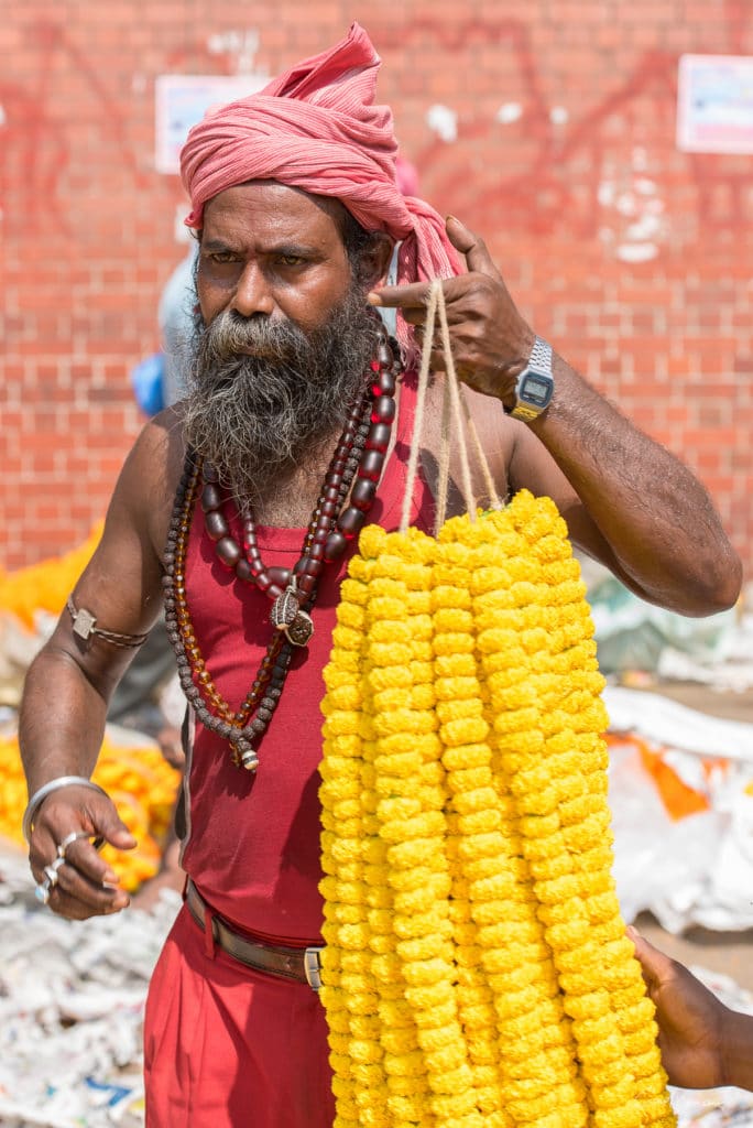 Flower market Calcutta Inde