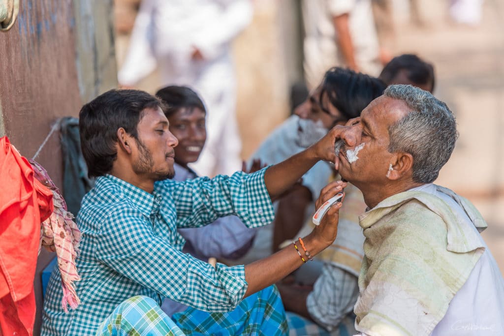 Barbier de rue - Calcutta Inde